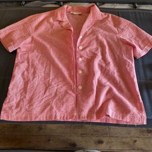 C.D petites Button down and Capri set sz. M